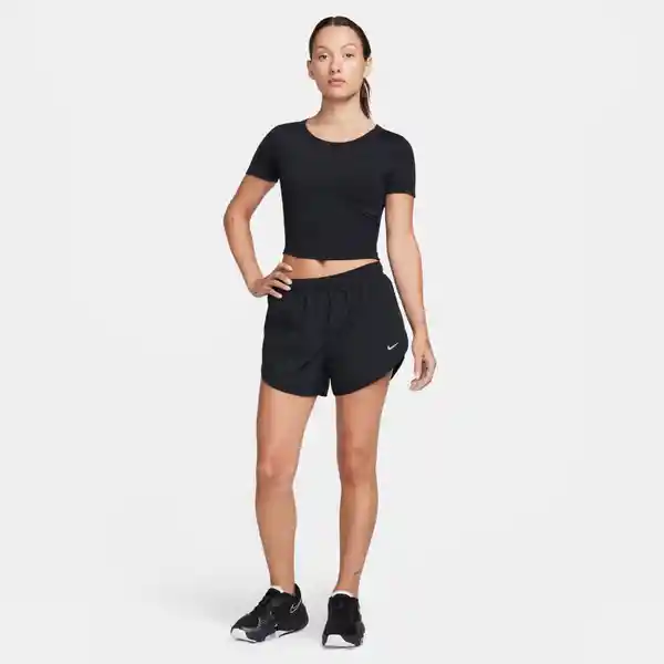 Nike Camiseta W One Fitted Df Ss Top Para Mujer Negro Talla L