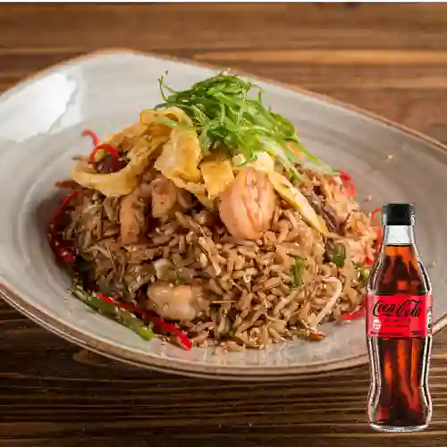 Combo Arroz Chaufa Trilogía +Cocacola S/az 300ML
