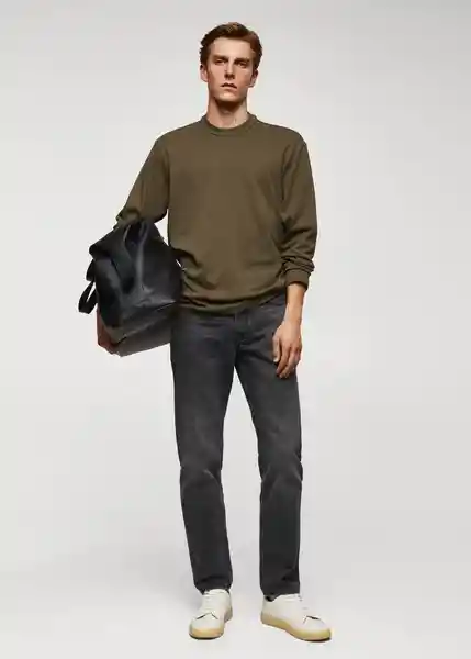 Camiseta Gareth Khaki Talla L Hombre Mango