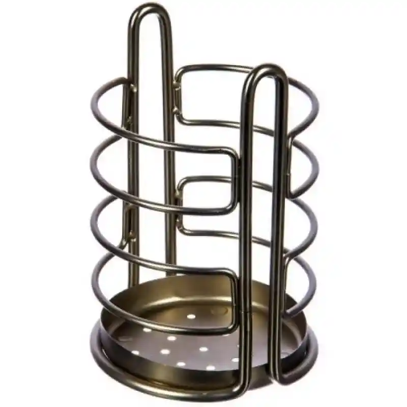 Material: Níquel. Soporte Para Utensilios de Cocina. Base Circular. 4 Topes Antideslizantes. Estructura Resistente. Sku 010591007661