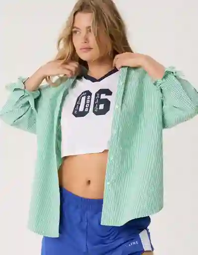 Top Verde Aerie Talla LARGE 1767345 American Eagle