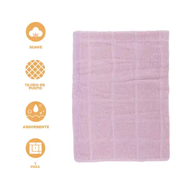 Toalla de Baño de Algodón Puro Diseño Cuadros Rosa Miniso