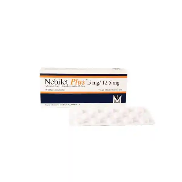 Nebilet Plus (5 mg/12.5 mg) 14 Tabletas