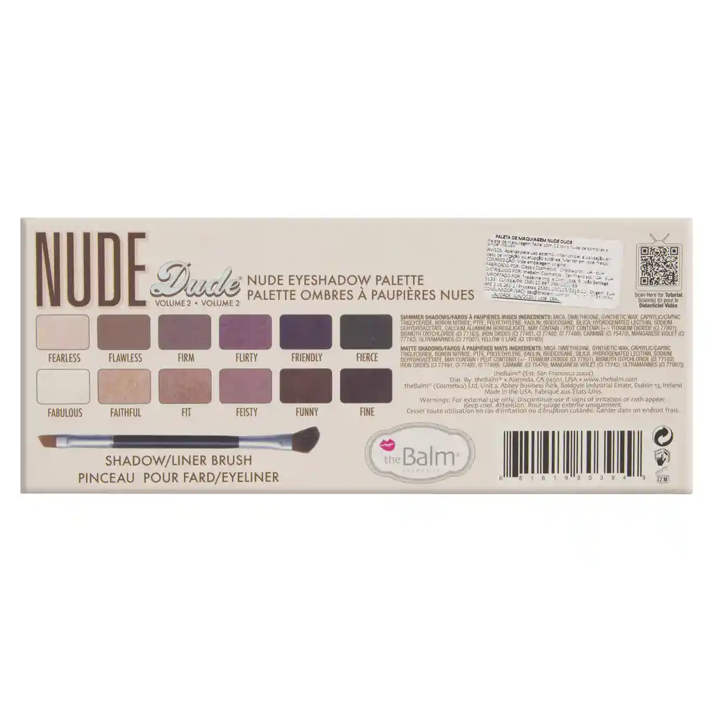 The Balm Sombras de Ojos Nude Dude Volume 2