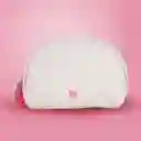 Cosmetiquera Tipo Piel Con Doble Cierre Serie Beige Miniso