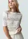 Saco Tejido Mujer Crudo Puro Claro Talla S 582G034 Naf Naf