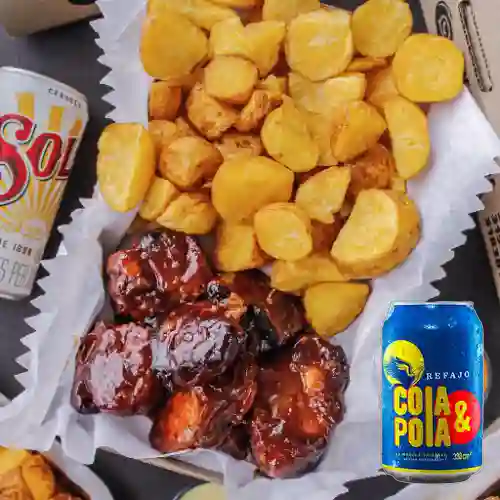 Combo costillas 400 gr + cola pola