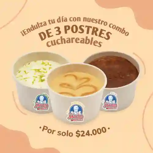 Combo Postres de Limon, Milo y Arequipe