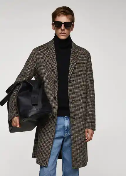 Abrigo York Marrón Talla XL Hombre Mango
