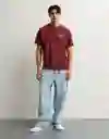 Camiseta Hombre Vinotinto Talla Medium 4659558 American Eagle