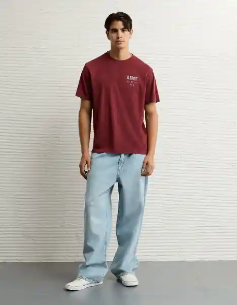 Camiseta Hombre Vinotinto Talla Medium 4659558 American Eagle