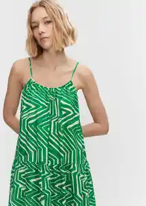 Vestido Gari Verde Talla L Mujer Mango