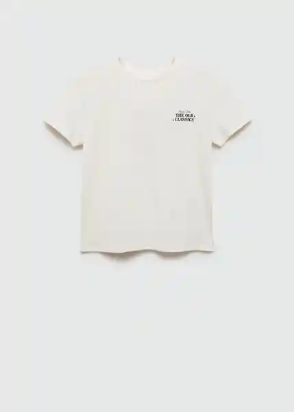 Camiseta Classic Offwhite Talla 19 Niñas Mango