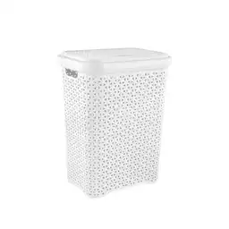 Krea Hamper Simil Rattan Blanco 35 L