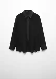 Camisa Blacky Negro Talla S Mujer Mango