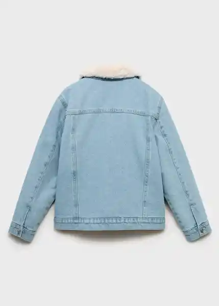 Chaqueta Cazadora Lisa Tejano Claro Talla 10 Niña Mango