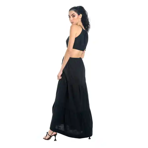 Vestido Largo Dalia Negro Talla Xs