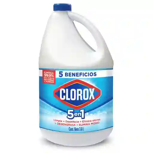 Blanqueador Líquido 5 en 1 Clorox Original Botella 3.8 L