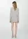 Blazer Americana Elevivo Gris Talla XS Mujer Mango