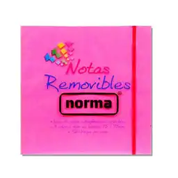 Norma Nota Removible 4 Colores Cubo Neón