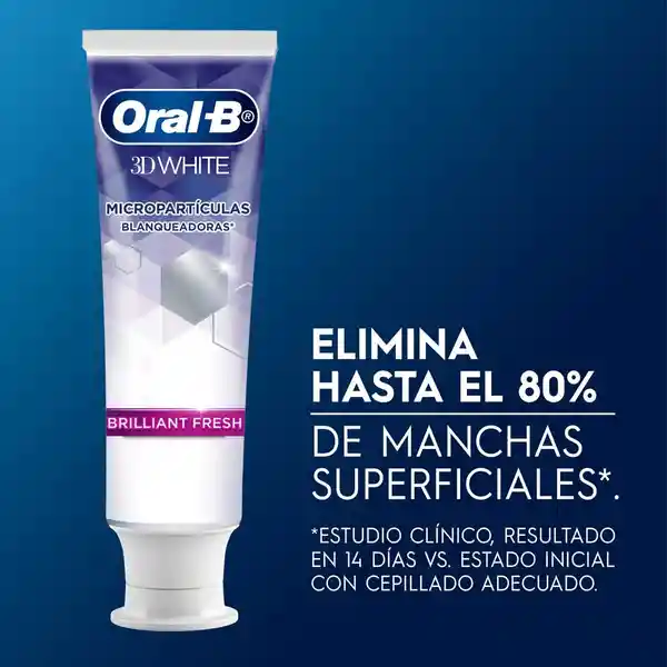Crema Dental con Flúor Oral-B 3D White Brilliant Fresh 107ml 3 uds
