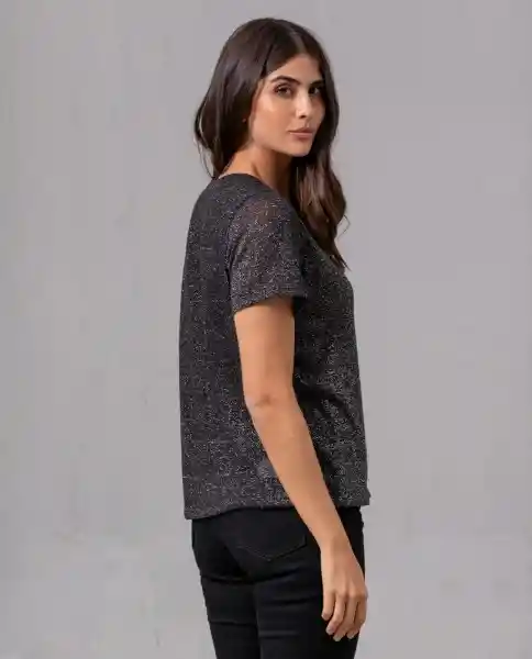 Camiseta Mujer Negro Noche Ultraoscuro Talla L 84426 Rifle