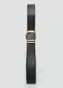 Cinturón Nash Negro Talla M Mujer Mango