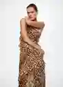 Vestido Savannah Beige Talla S Mujer Mango