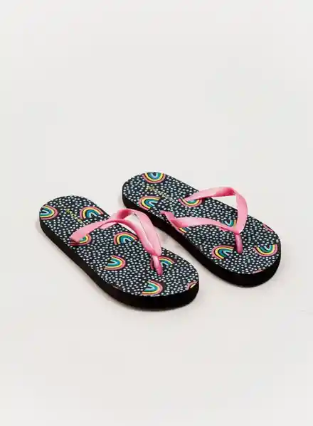 Bronzini Sandalias Para Niña Color Negro / Rosa Talla 33