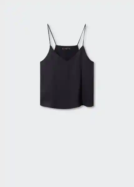 Top Rachel Negro Talla L Mujer Mango