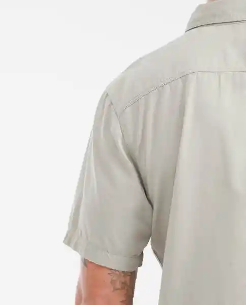 Camisa Dyed Twill Manga Corta Gris Suculenta Medio M Chevignon