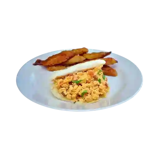 Arepa Perico de Huevo y Maduritas