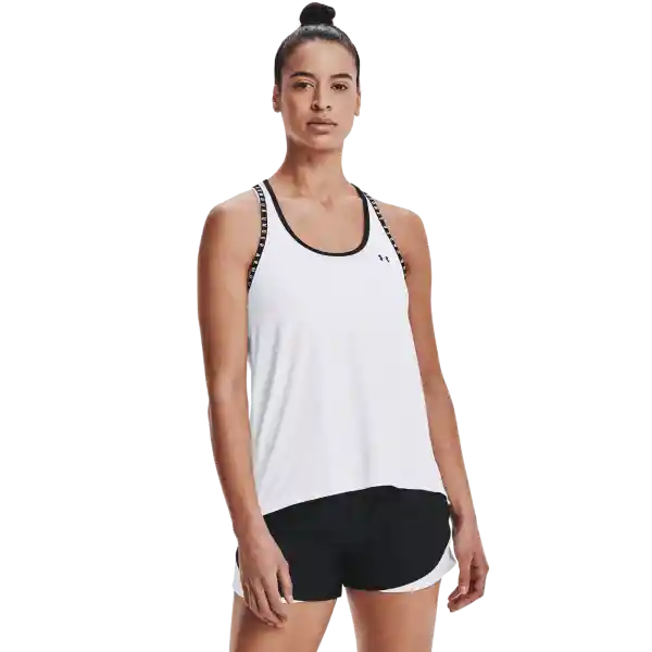 Under Armour Polera Knockout Tank Blanco Para Mujer Talla SM