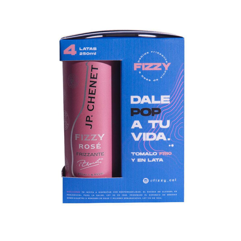 Jp Chenet Vino Espumoso Rosado Fizzy en Lata 250 ml