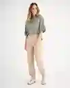 Pantalon Beige Incienso Medio Talla 14 639F005 Esprit