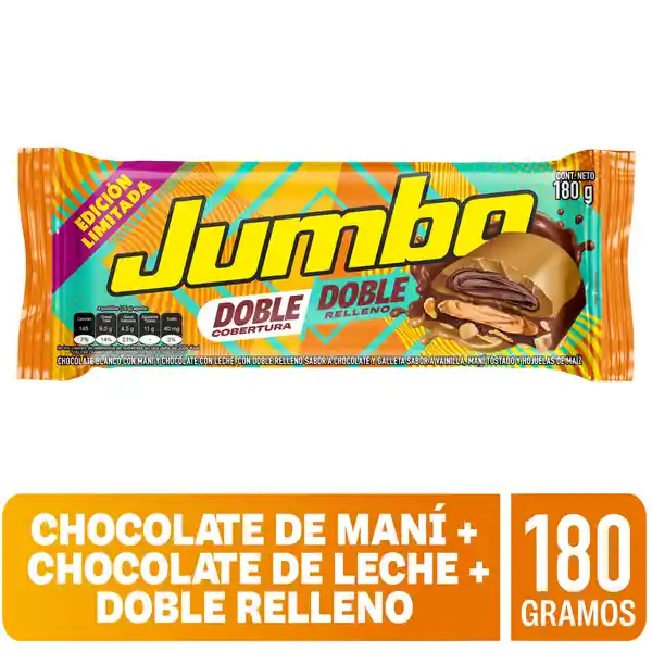 Jumbo Chocolatina Doble Cobertura Doble Relleno