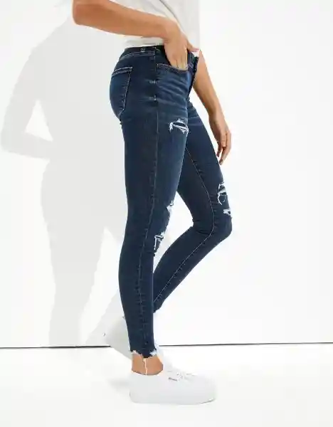 American Eagle Jegging Next Level Reflejo Oscuro Talla 2 Regular