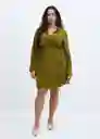 Vestido Vane Khaki Talla L Mujer Mango