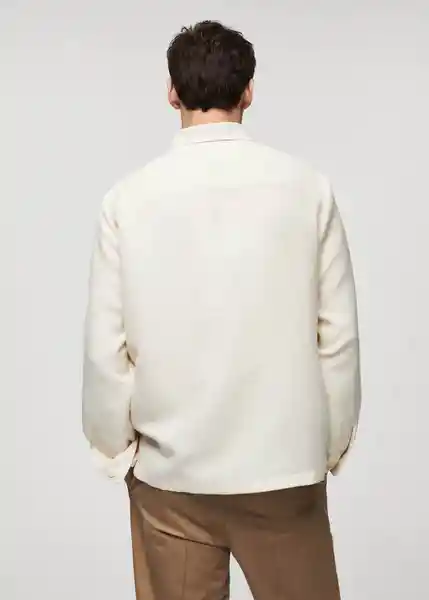 Chaqueta Linosa Offwhite Talla S Hombre Mango