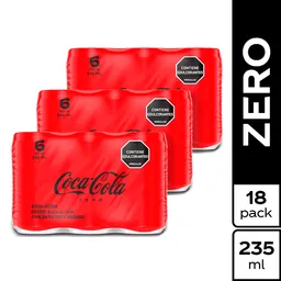 3 x Gaseosa Coca-Cola Sin Azucar 235 mL