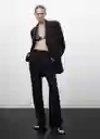 Blazer Americana Mila Negro Talla XS Mujer Mango