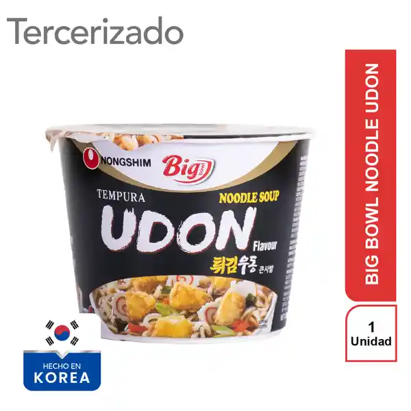 Big Sopa Instantánea Bowl Noodle Udon