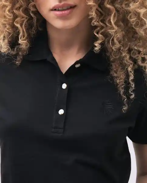  Camiseta Polo Mujer Negro Talla S 600D007 AMERICANINO 