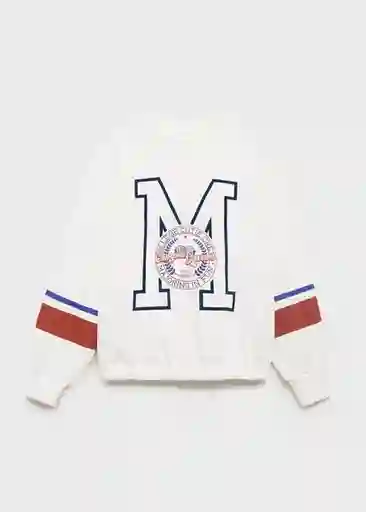 Buzo Sudadera Cutie Offwhite Talla 10 Niña Mango