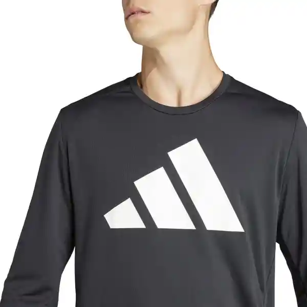 Adidas Camiseta Run It Para Hombre Negro Talla L