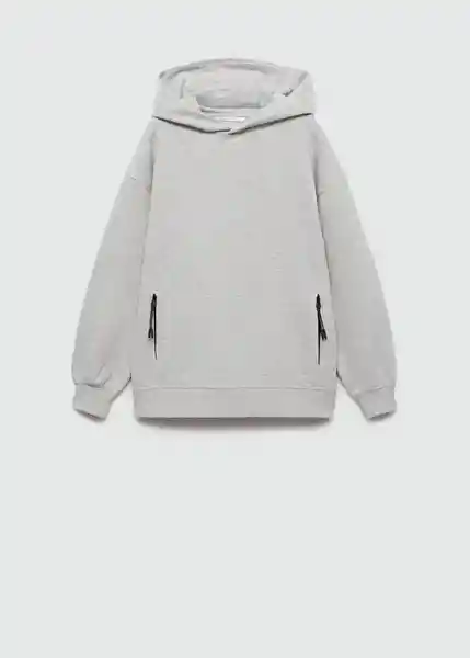 Sudadera Zipset Gris Medio Vigore Talla 14 Niños Mango