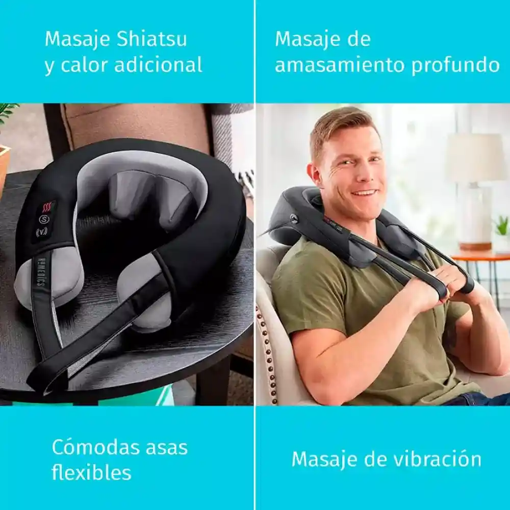 Homedics Masajeador Cuello Shiatsu Vibración Nms377H