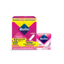 Nosotras Tampón Regular Más Protección Sin Aplicador