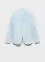 Saco Americana Boreli Celeste Talla 38 Mujer Mango