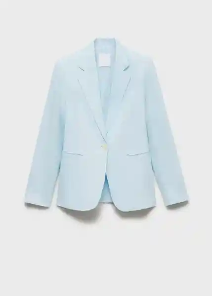 Saco Americana Boreli Celeste Talla 38 Mujer Mango